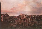 BELLOTTO, Bernardo Dresden, the Ruins of the Pirnaische Vorstadt oil on canvas